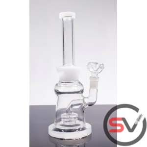BUTTON TANK GLASS WATER PIPE 9inch